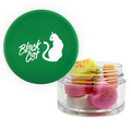 Twist Top Container With Green Cap Filled With Conversation Hearts